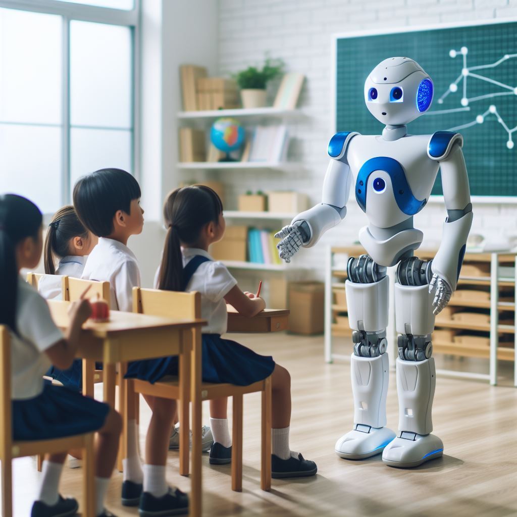 An AI Robot teaching young children